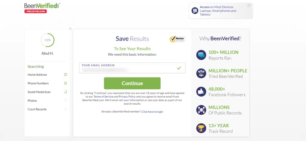 BeenVerified Free Trial - Special $1 Trial Offer 15 Save Results