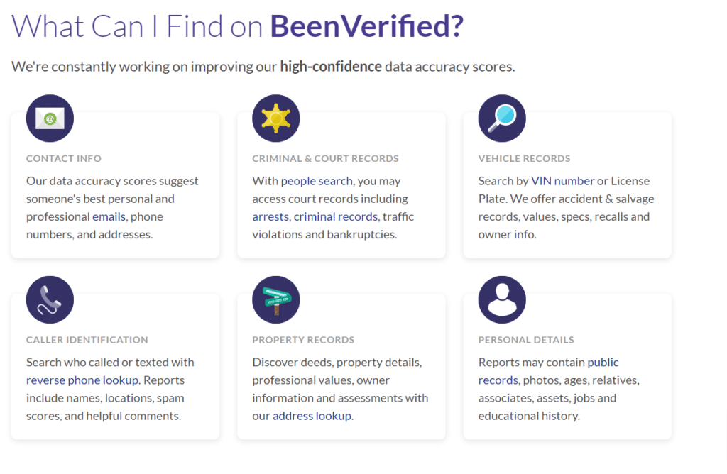 Beenverified Features 