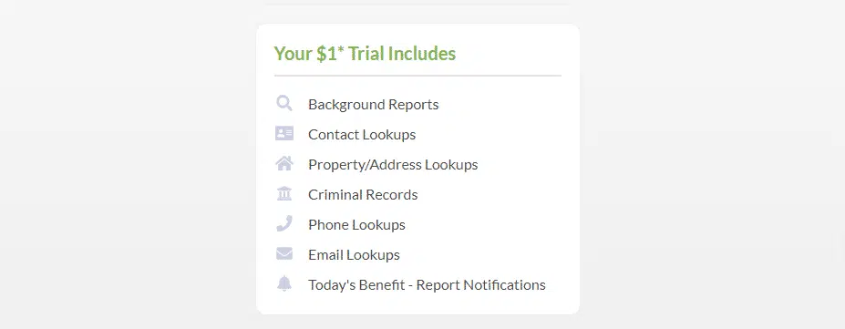 BeenVerified Free Trial - Special $1 Trial Offer 4 What is includes