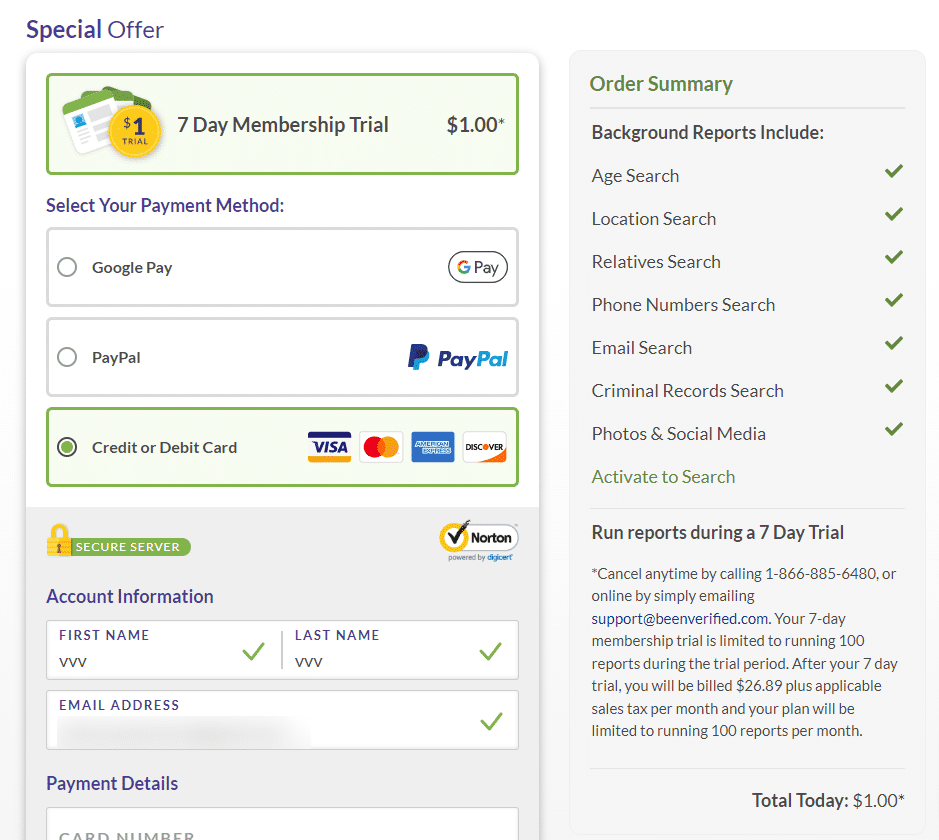 Select Your Payment Method: